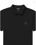 LUUM CoreForm Black Polo T-Shirt - A 240 GSM All Airtex Cotton Marvel.