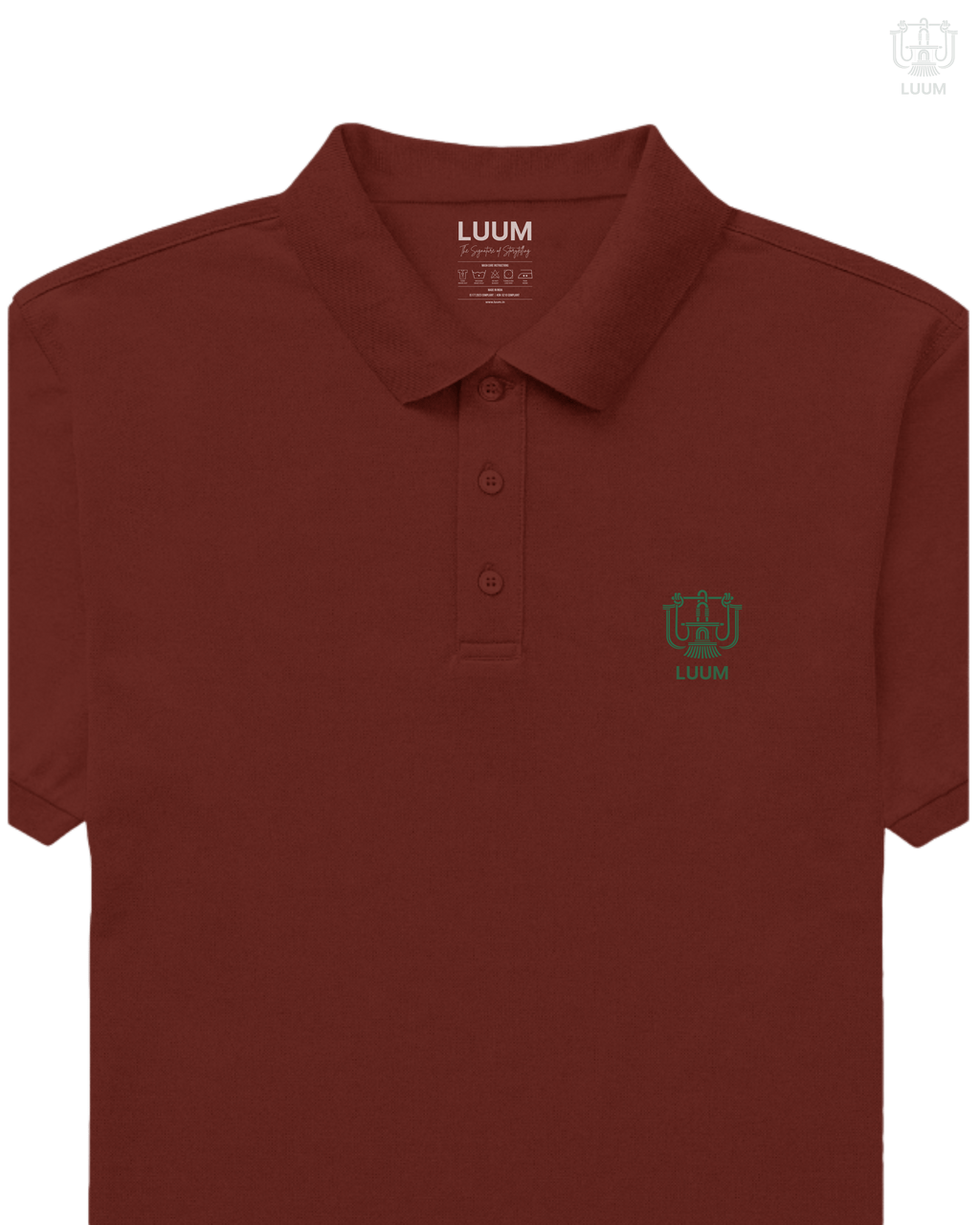 LUUM CoreForm Red Polo T-Shirt - A 240 GSM All Airtex Cotton Marvel.