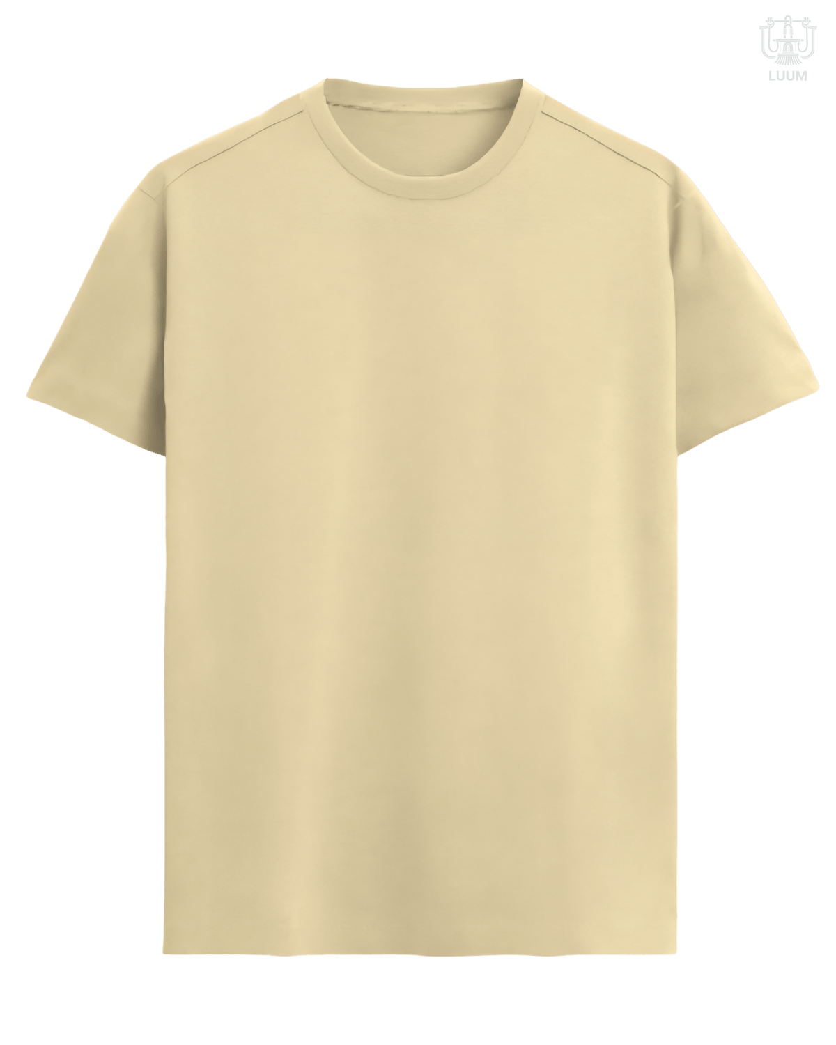 LUUM CoreForm Beige Regular Fit T-Shirt - A 180 GSM All SUPIMA Cotton Marvel.