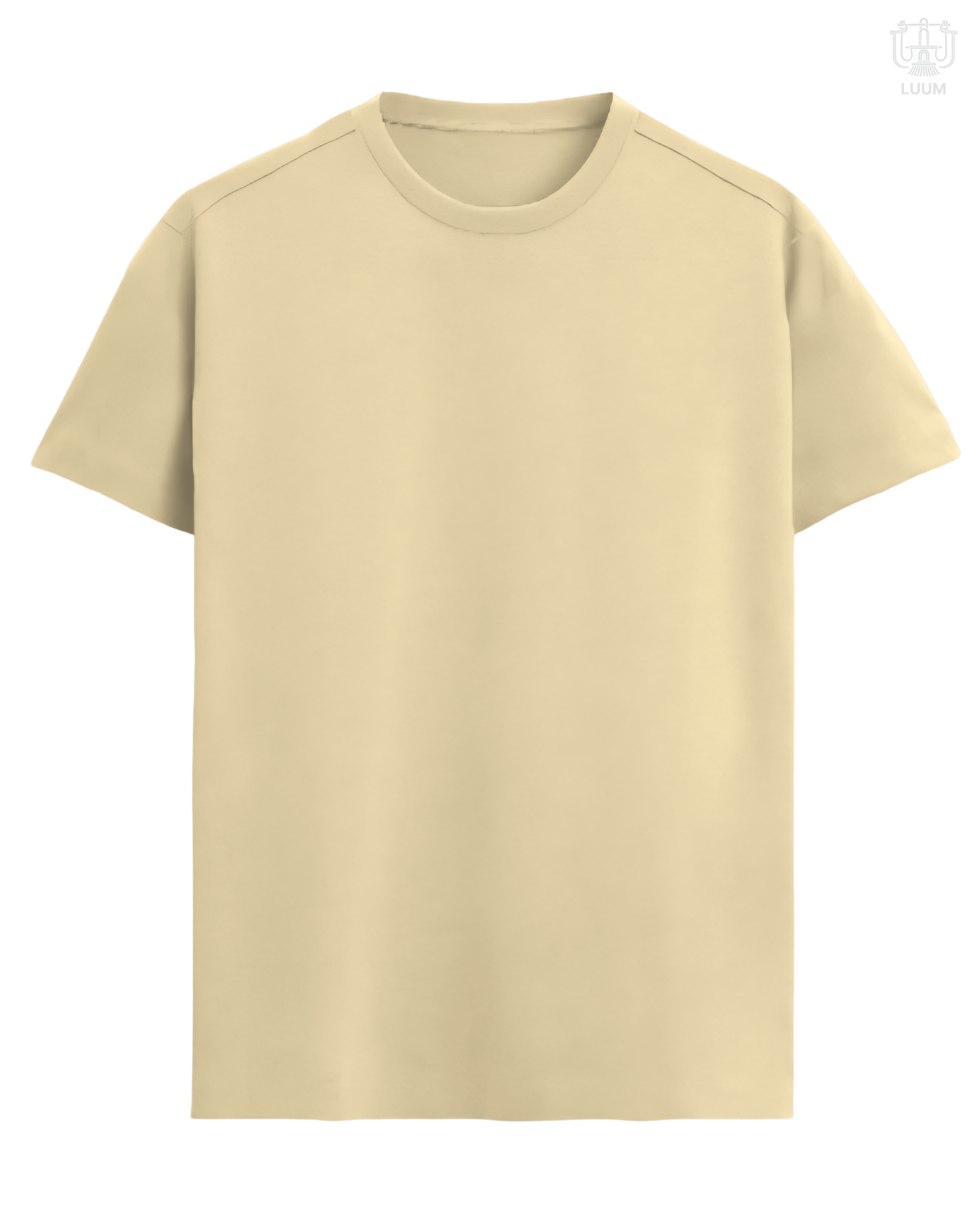 LUUM CoreForm Beige Regular Fit T-Shirt - A 180 GSM All SUPIMA Cotton Marvel.