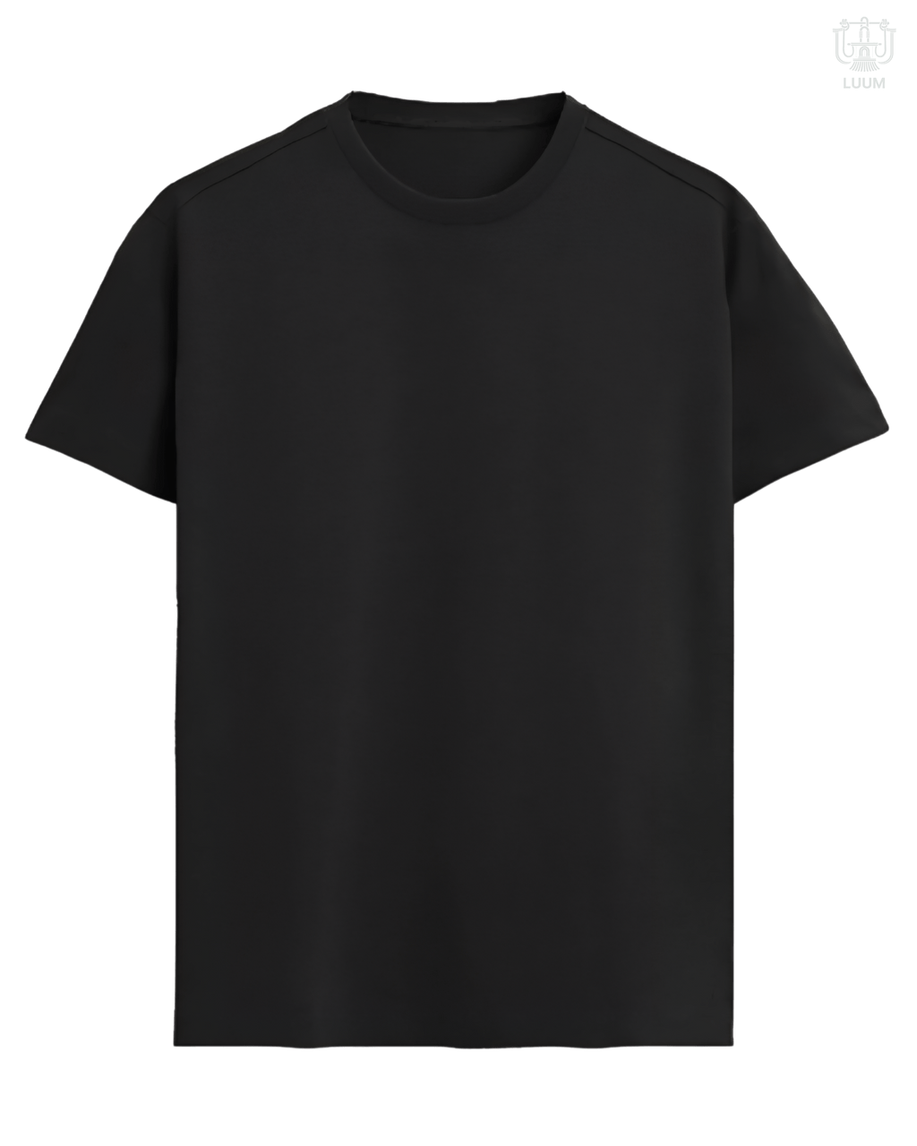 LUUM CoreForm Black Regular Fit T-Shirt - A 180 GSM All SUPIMA Cotton Marvel.