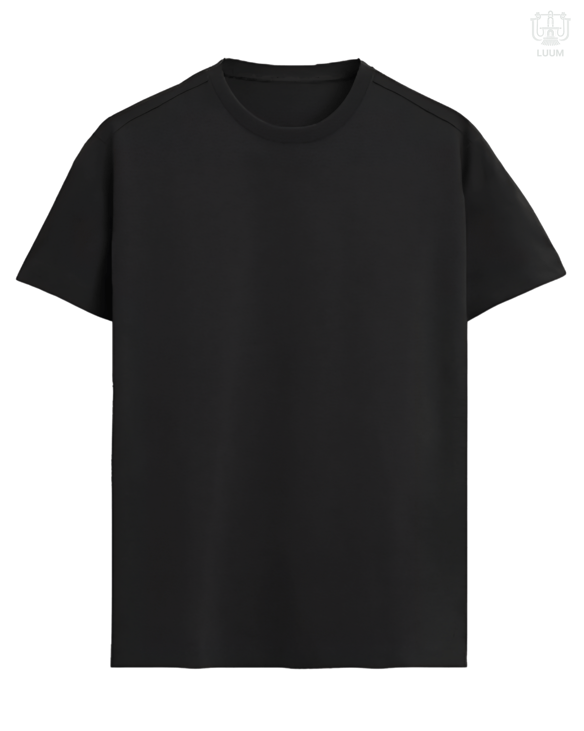 LUUM CoreForm Black Regular Fit T-Shirt - A 180 GSM All SUPIMA Cotton Marvel.