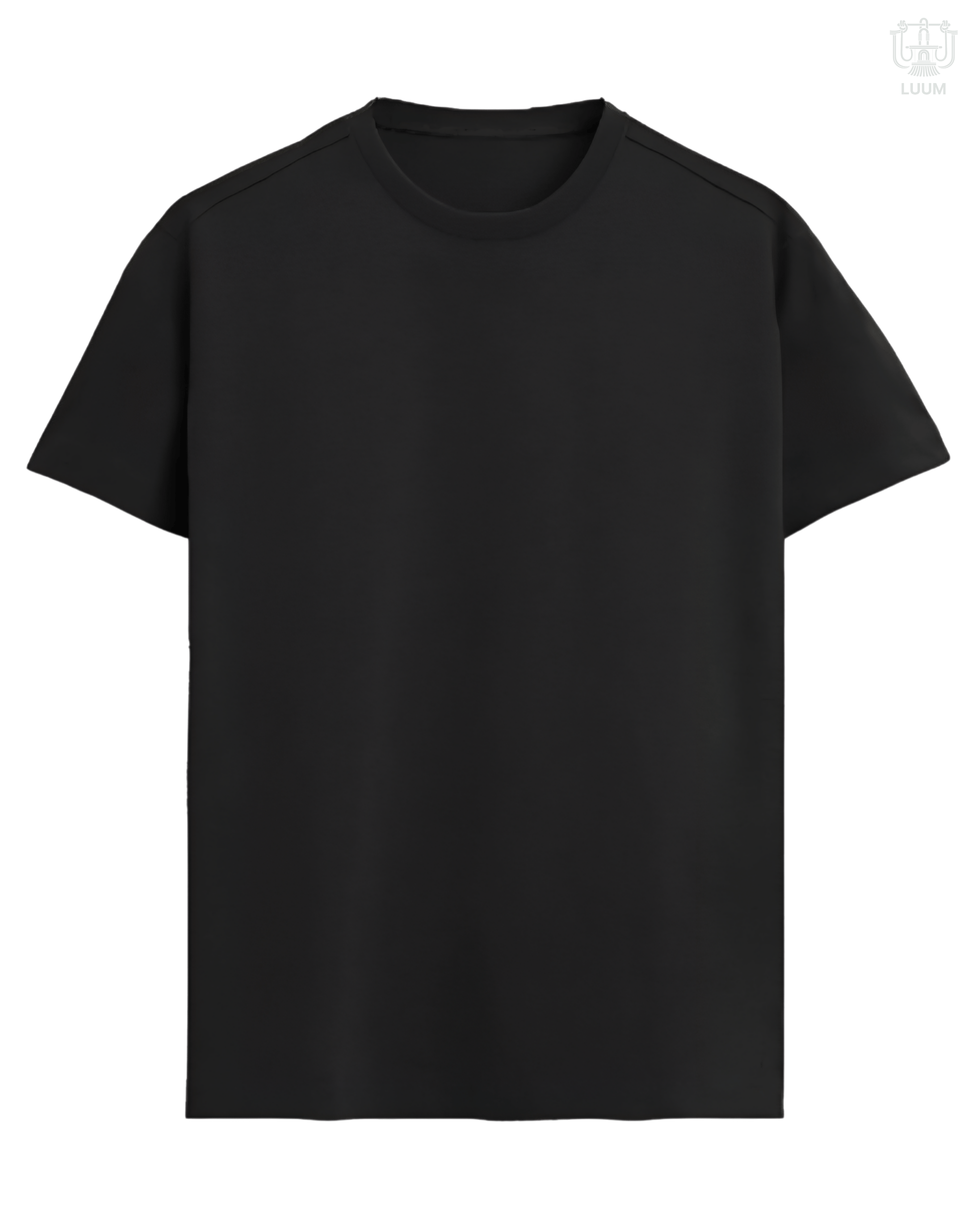 LUUM CoreForm Black Regular Fit T-Shirt - A 180 GSM All SUPIMA Cotton Marvel.