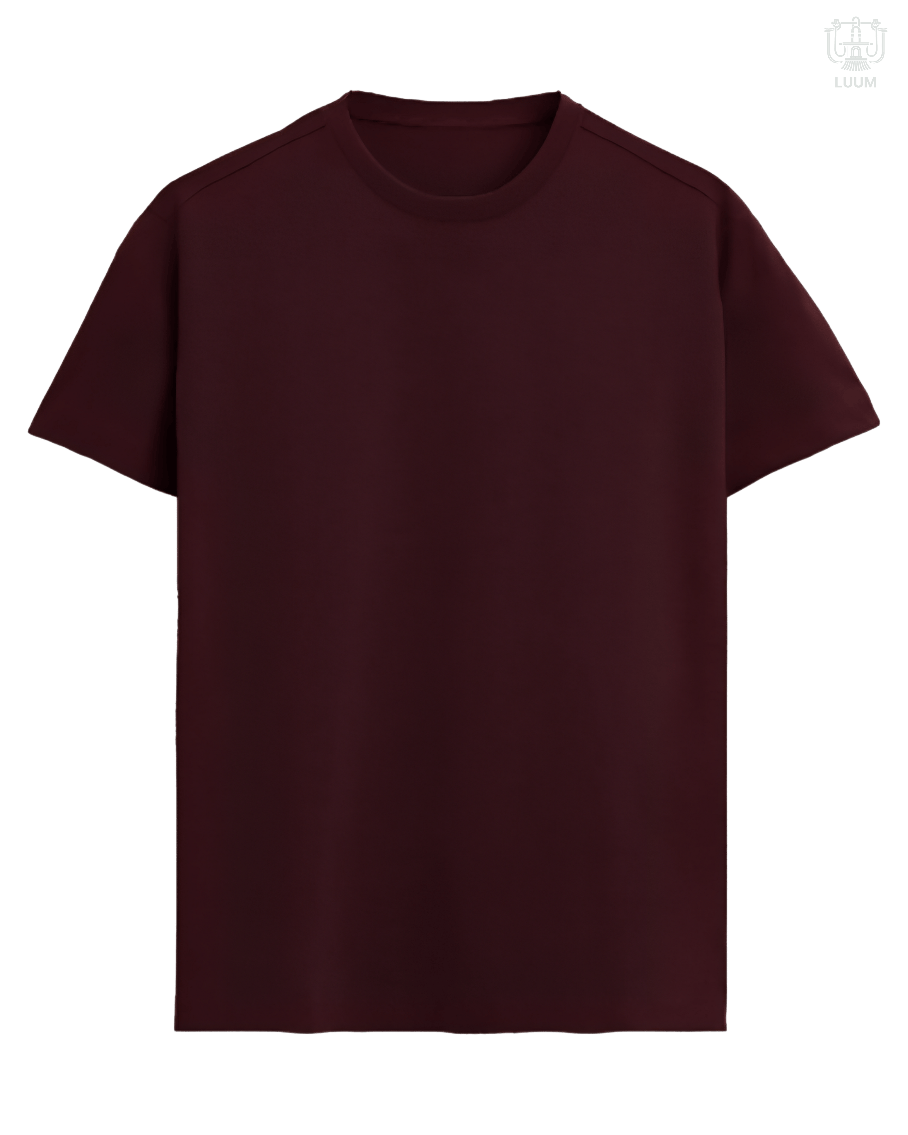 LUUM CoreForm Maroon Regular Fit T-Shirt - A 180 GSM All SUPIMA Cotton Marvel.
