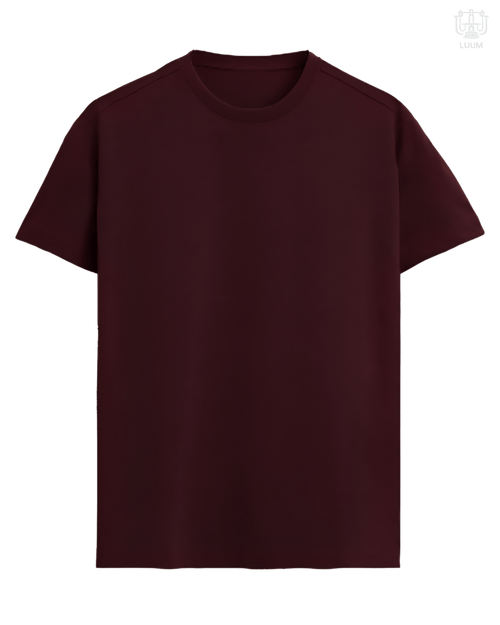 LUUM CoreForm Maroon Regular Fit T-Shirt - A 180 GSM All SUPIMA Cotton Marvel.