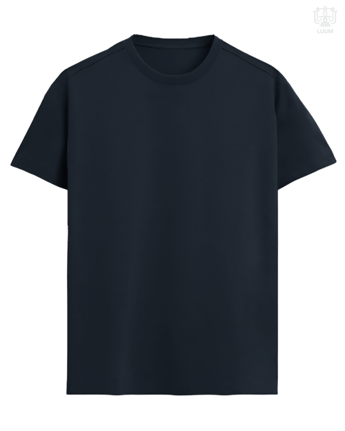 LUUM CoreForm Navy Regular Fit T-Shirt - A 180 GSM All SUPIMA Cotton Marvel.