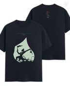Regular fit Joker t-shirt in 180 GSM Supima cotton, navy blue, from LUUM’s Shadows & Silhouettes collection. Part of DailyPrints Collection. Belief. Woven and Worn.