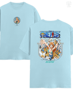 Regular fit 180 GSM Supima Cotton version of LUUM’s Mugiwara Legends: Nami t-shirt in Baby Blue. Part of DailyPrints Collection. Belief. Woven and Worn.