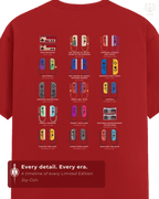 LUUM's Detailed view of back graphic featuring all Limited Edition Joy-Con releases in timeline format. Part of DailyPrints Collection. Belief. Woven and Worn.