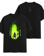 Regular fit 180 GSM Supima cotton LUUM Ra’s al Ghul T-shirt in black. Part of DailyPrints Collection. Belief. Woven and Worn.