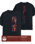 LUUM Shogun Become Unstoppable t-shirt showcasing warrior-inspired design in Navy Blue. Part of DailyPrints Collection. Belief. Woven and Worn.