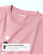 Supima cotton close-up showing soft texture, rich weave, and durability of LUUM’s crafted tee. True to Threadmark. Belief. Woven and Worn.